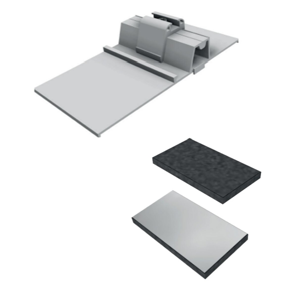 [A03900] SL Rack FLA-vloerplaat met AKSK-bouwbeschermingsmat met aluminiumlaminaat