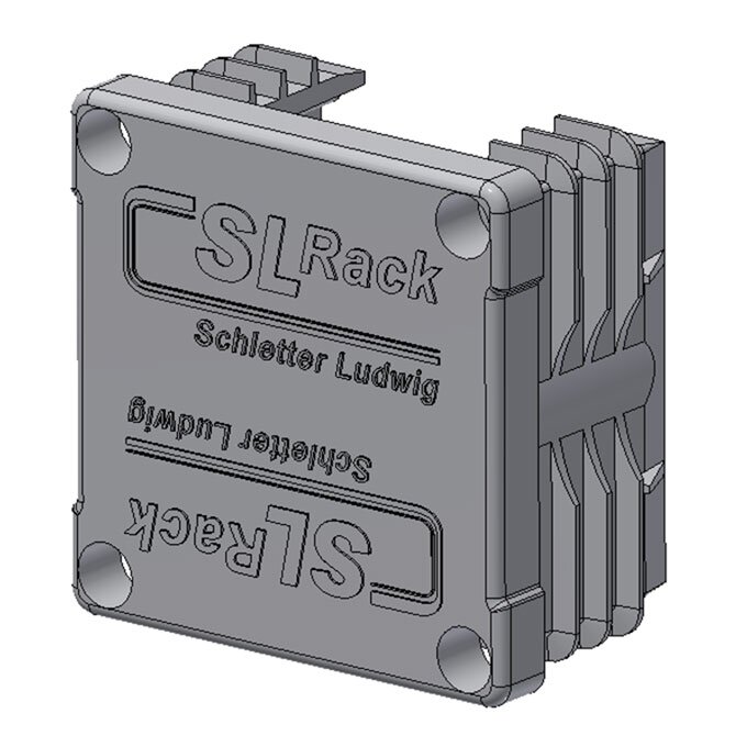 [A03792] SL Rack kunststof eindkap RAIL 40, grijs