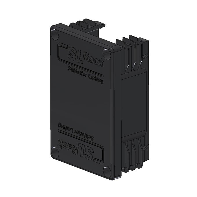 [A03795] SL Rack kunststof eindkap RAIL 60, zwart