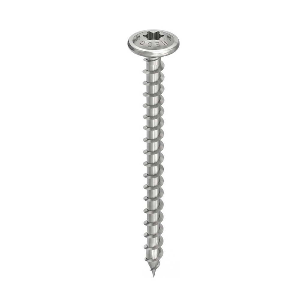 8x120 wood screw, fully threaded, T-Drive T-40, pan head, A2 stainless steel