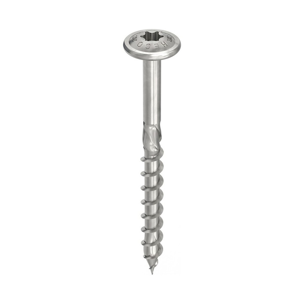 [A02925] Holzschraube 8x300 Teilgewinde T-Drive T-40 Tellerkopf Edelstahl A2