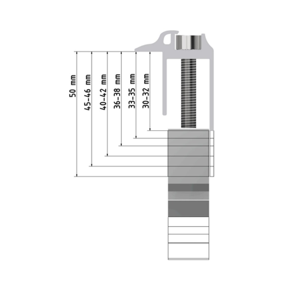 [A03890] SL Rack Endklemme 50