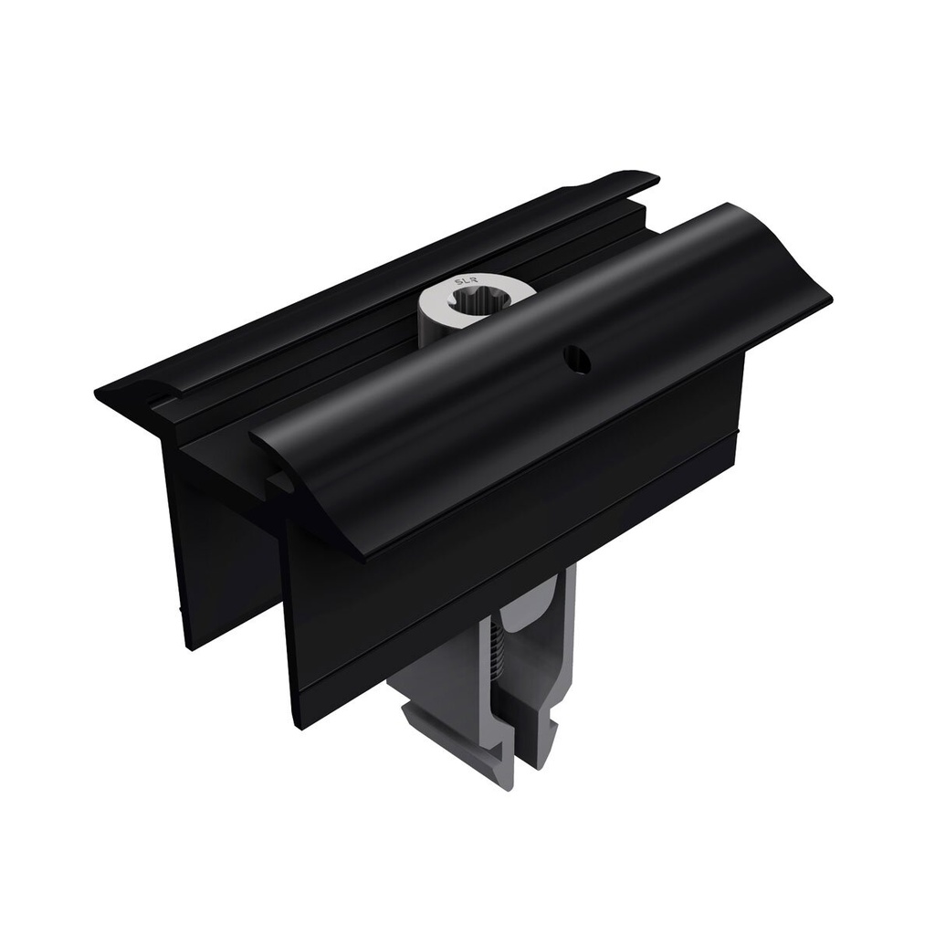 [A07107] Pince centrale pour rack SL sans mise à la terre, anodisée noire, 28–45 mm