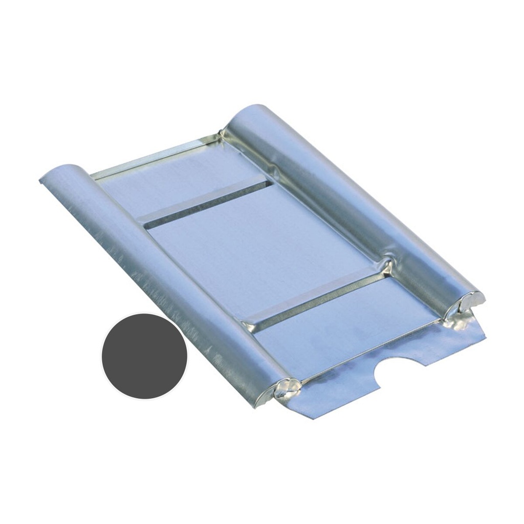 [A01167] Marzari Metalldachplatte Typ Beton big schwarzgrau