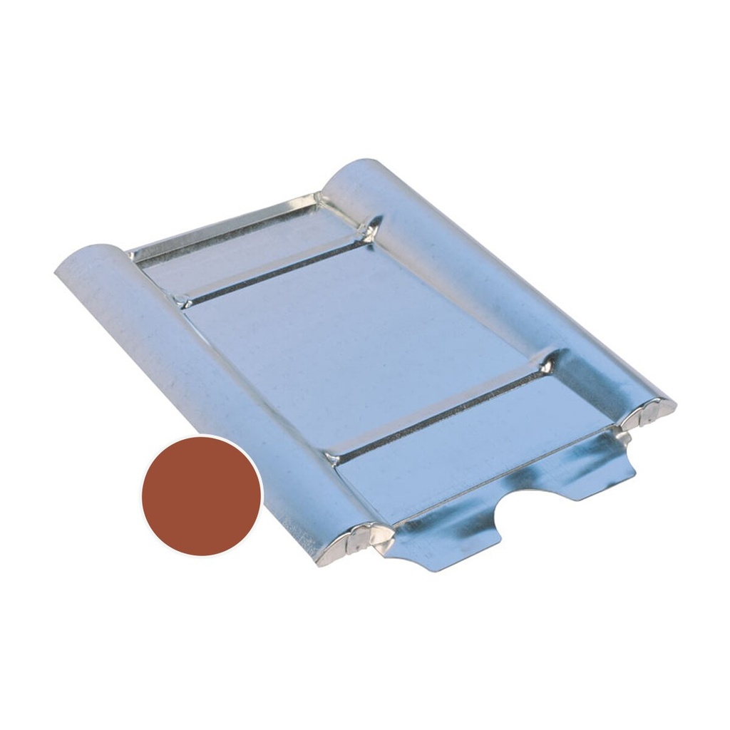[A01162] Marzari Metalldachplatte Typ Beton rot