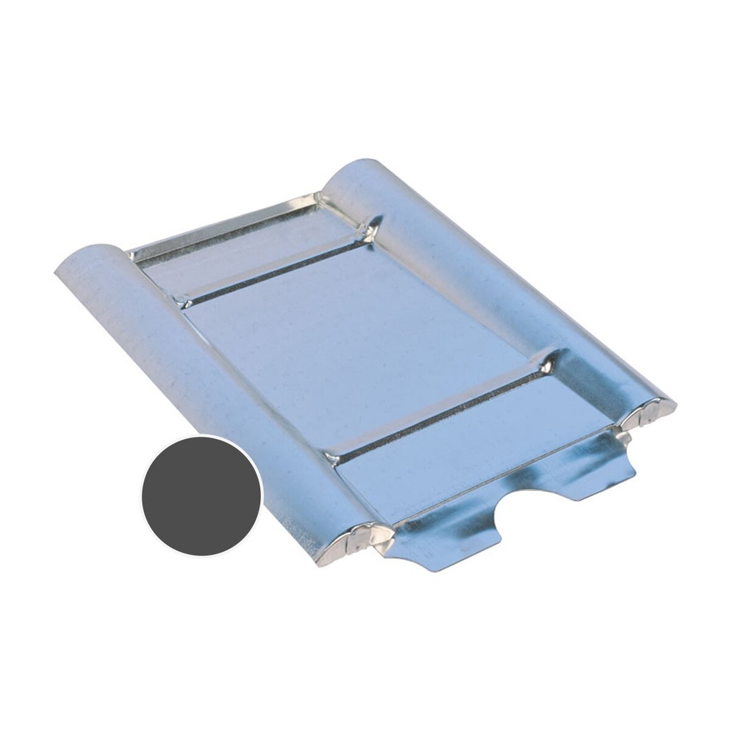 [A01164] Marzari Metalldachplatte Typ Beton schwarzgrau