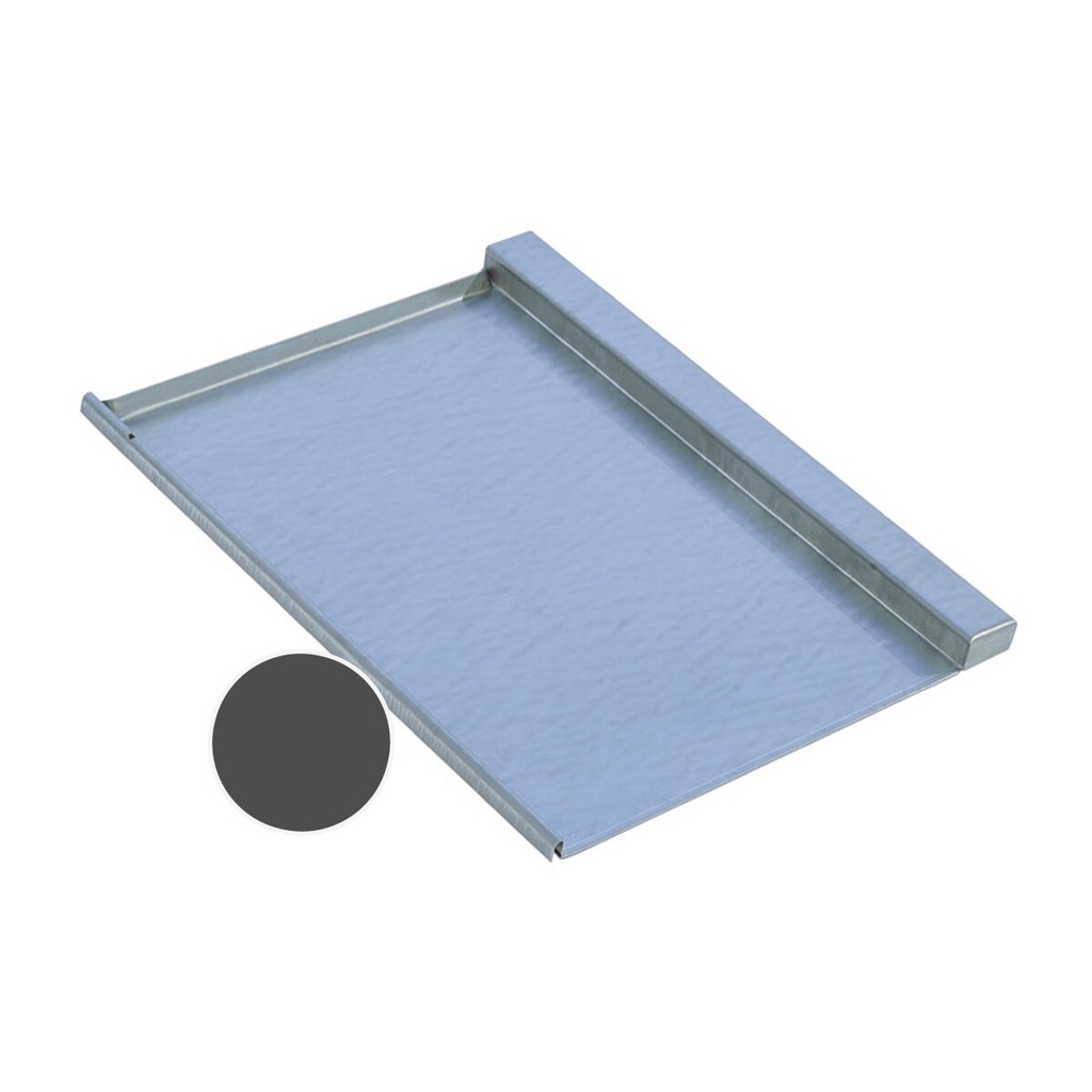 [A01216] Marzari metalen dakplaat, type TGL 330, zwartgrijs
