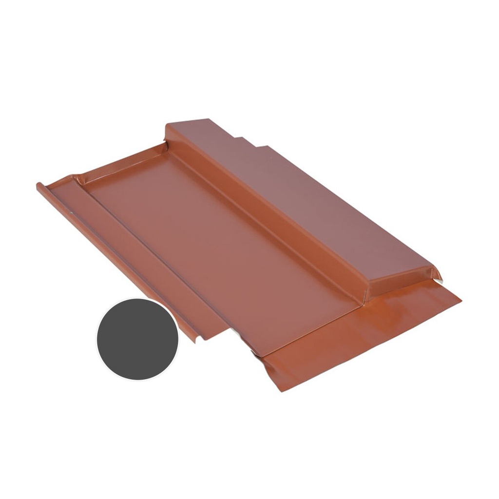 [A01174] Marzari metal roofing sheet, Type Ton 280, black-grey