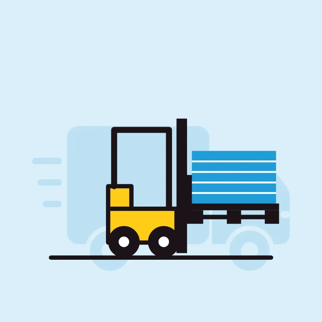 [FRACHT-LIEF-MS] Delivery with truck-mounted forklift