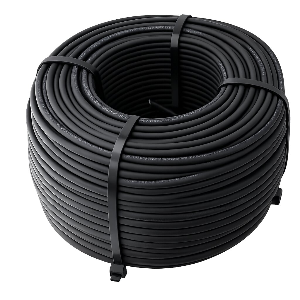 [A06816] HIS Hikra Sol cable ring, black, 6 mm², 100 m ring, B2CA